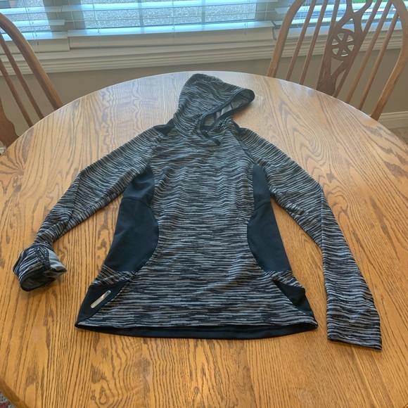 Pearl Izumi Pullover Black Gray Cycling Top Hoodie L - Picture 1 of 13